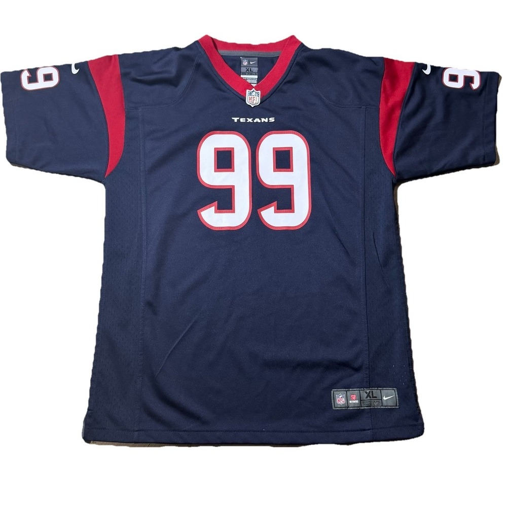 Houston Texans Football Jersey Youth XL Navy NFL Nike On Field JJ Watt 99 18/20